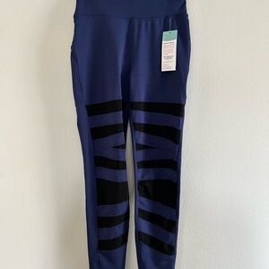 Blue and Black Leggings